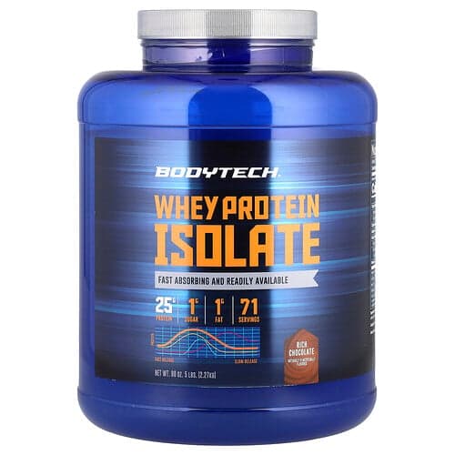 BodyTech, Whey Protein Isolate, Rich Chocolate, 5 lbs (2.27 kg)