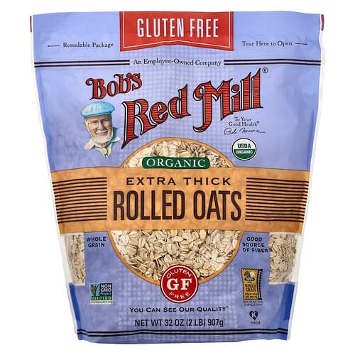 Bob's Red Mill, Organic Rolled Oats, Extra Thick, 32 oz (907 g)