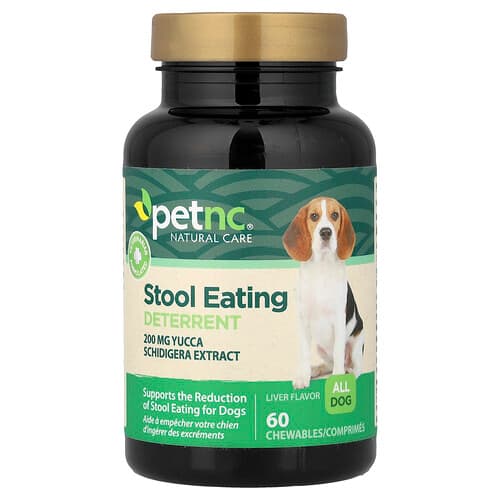 petnc NATURAL CARE, Stool Eating Deterrent, All Dog, Liver, 60 Chewables