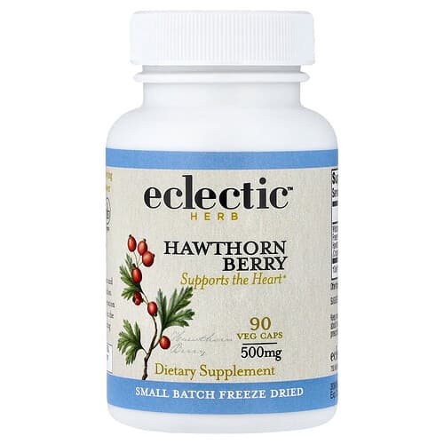 Eclectic Herb, Hawthorn Berry, Supports the Heart, 500 mg, 90 Veg Caps