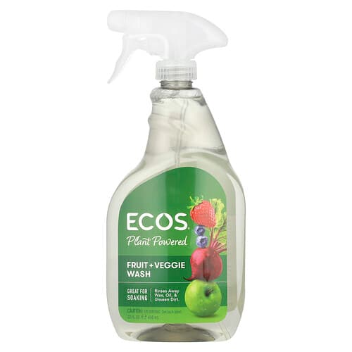Ecos, Ecos®, Plant Powered Fruit + Veggie Wash, 22 fl oz (650 ml)