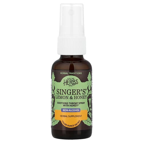 Herbs Etc., Singer's®, Non Alcohol, Lemon & Honey, 1 fl oz (30 ml)