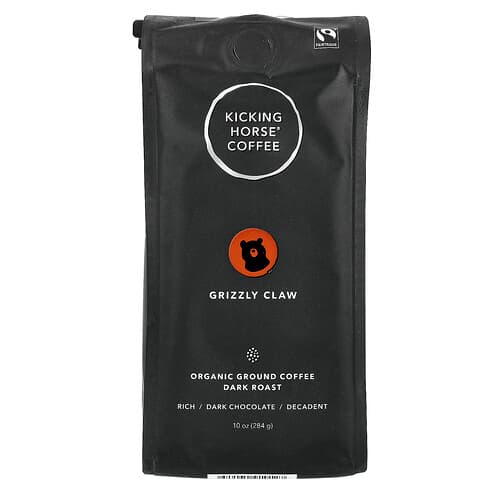 Kicking Horse, Grizzly Claw, Organic Coffee, Ground, Dark Roast, 10 oz (284 g)