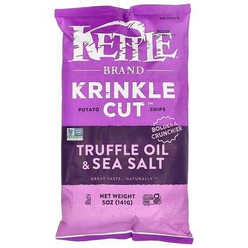 Kettle Foods, Krinkle Cut™ Potato Chips, Truffle Oil & Sea Salt, 5 oz (141 g)