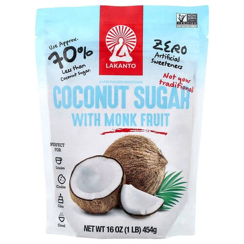 Lakanto, Coconut Sugar With Monk Fruit, 16 oz (454 g)