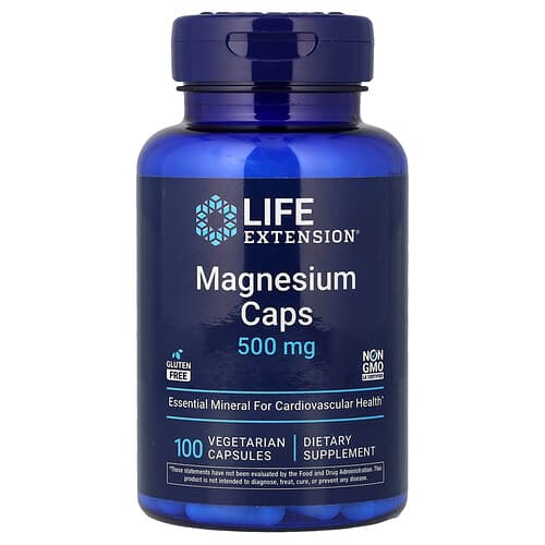 Life Extension, Magnesium Caps, 500 mg, 100 Vegetarian Capsules