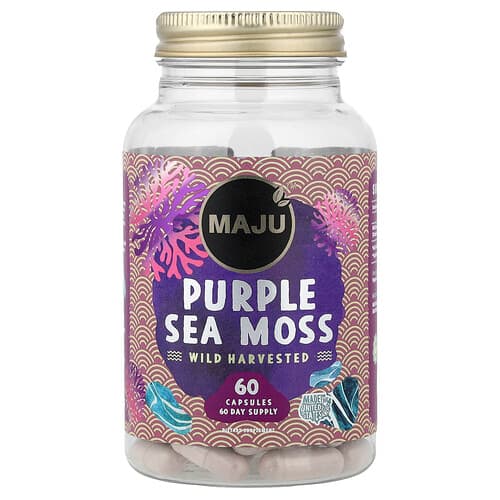 Maju Superfoods, Purple Sea Moss, 60 Capsules (500 mg per Capsule)