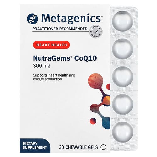 Metagenics, NutraGems® CoQ10, 300 mg, 30 Chewable Gels
