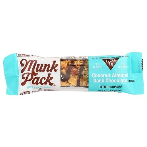 Munk Pack, Nut & Seed Bar, Coconut Almond Dark Chocolate, 1.23 oz (35 g)