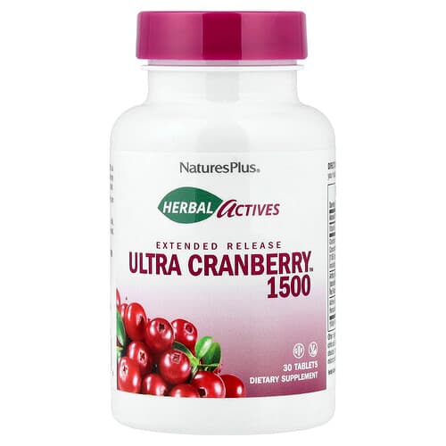 NaturesPlus, Herbal Actives, Ultra Cranberry™ 1500, 30 Tablets