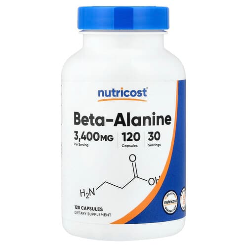 Nutricost, Beta-Alanine, 120 Capsules (850 mg per Capsule)