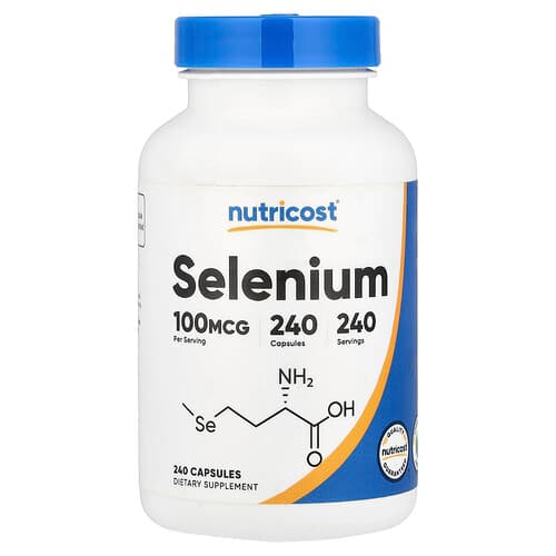 Nutricost, Selenium, 100 mcg, 240 Capsules
