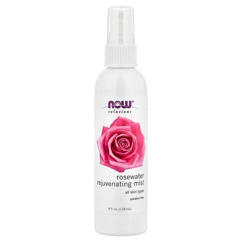 NOW Foods, Solutions, Rosewater Rejuvenating Mist, All Skin Types, 4 fl oz (118 ml)