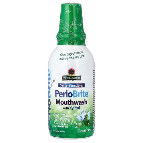 Nature's Answer, PerioBrite®, Mouthwash with Xylitol, Coolmint, 16 fl oz (480 ml)