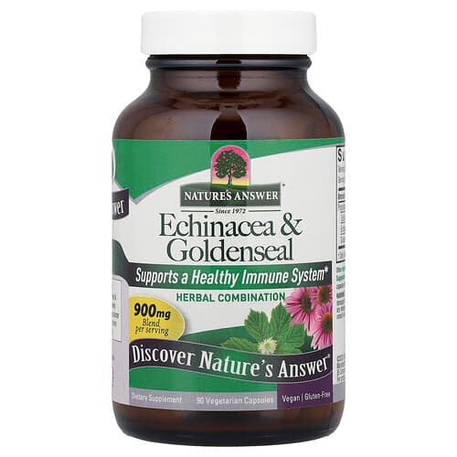 Nature's Answer, Echinacea & Goldenseal, 90 Vegetarian Capsules