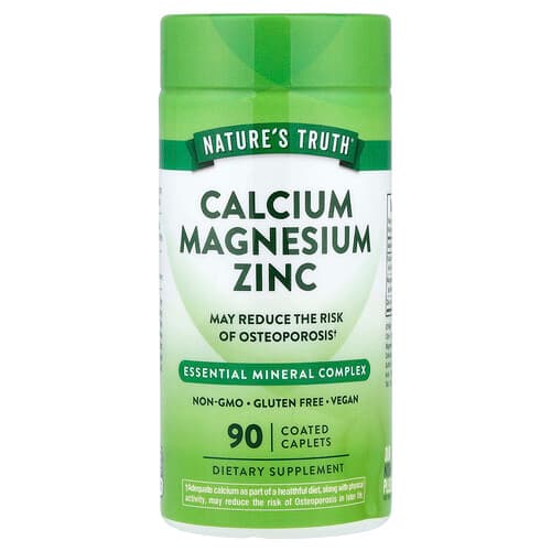 Nature's Truth, Calcium Magnesium Zinc, 90 Coated Caplets
