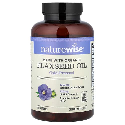 NatureWise, Organic Flaxseed Oil, 120 Softgels