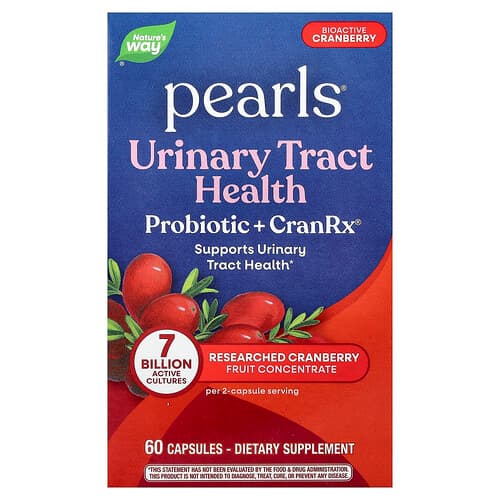 Nature's Way, Pearls®, Urinary Tract Health, Probiotic + CranRx®, 60 Capsules