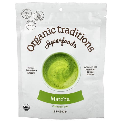 Organic Traditions, Superfoods, Premium Tea, Matcha, 3.5 oz (100 g)