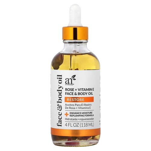 artnaturals, Face & Body Oil, Rose + Vitamin E, 4 fl oz (118 ml)