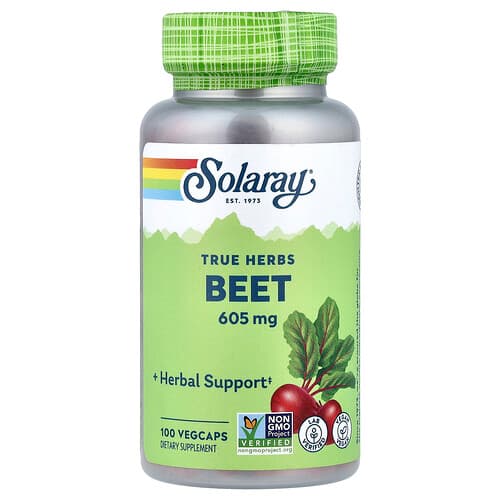 Solaray, True Herbs, Beet, 605 mg, 100 VegCaps