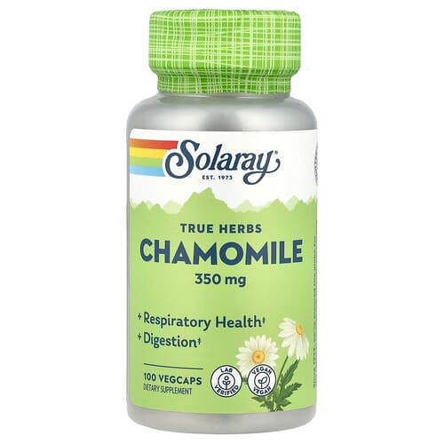 Solaray, True Herbs, Chamomile, 350 mg , 100 VegCaps