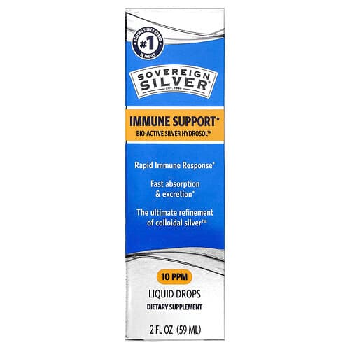 Sovereign Silver, Bio-Active Silver Hydrosol™, Liquid Drops, 2 fl oz (59 ml)
