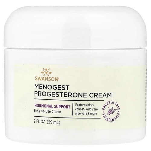 Swanson Vitamins, Menogest Progesterone Cream, 2 fl oz (59 ml)