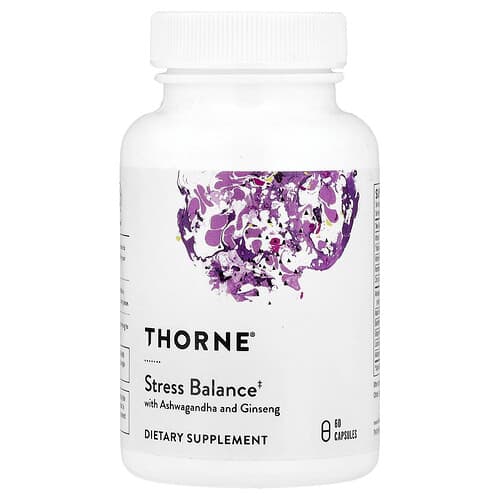 Thorne, Stress Balance With Ashwagandha and Ginseng, 60 Capsules
