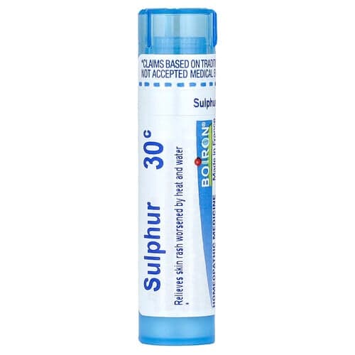 Boiron, Sulphur, 30C, Skin Rash Relief, Approx 80 Pellets
