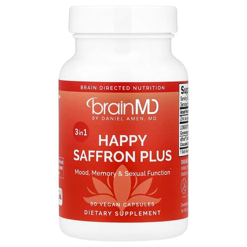 BrainMD, Happy Saffron Plus, 90 Vegan Capsules