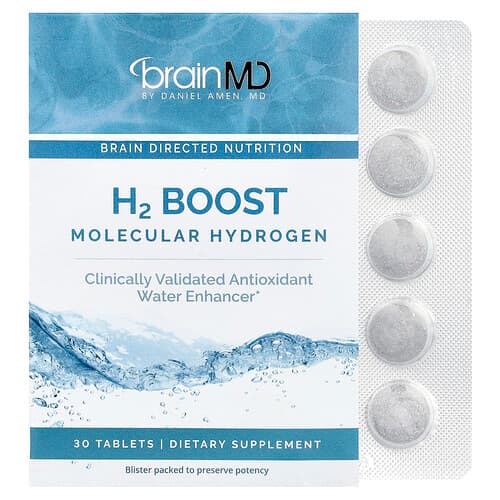 BrainMD, H2 Boost Molecular Hydrogen, 30 Tablets (80 mg per Tablet)