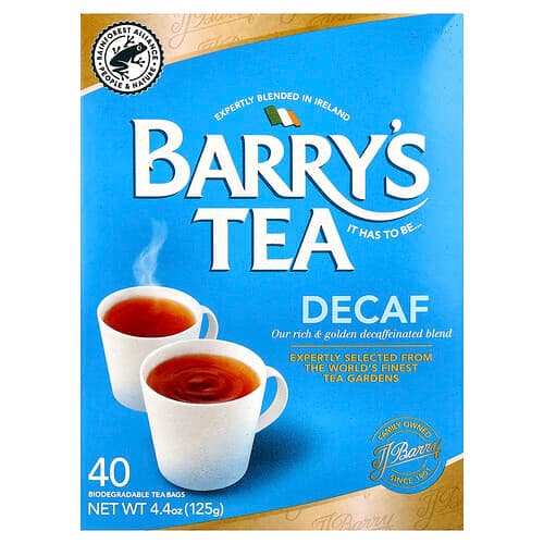 Barry's Tea, Decaf Blend, 40 Biodegradable Tea Bags, 4.4 oz (125 g)