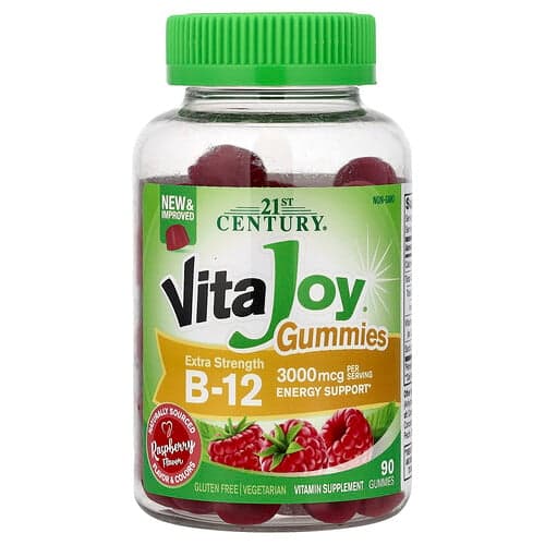 21st Century, VitaJoy® B-12 Gummies, Raspberry, 90 Gummies (1,500 mcg per Gummy)