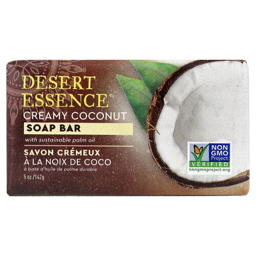 Desert Essence, Soap Bar, Creamy Coconut, 5 oz (142 g)