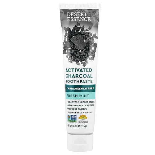 Desert Essence, Activated Charcoal Toothpaste, Fresh Mint, 6.25 oz (176 g)