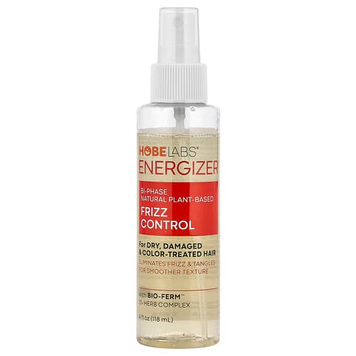 Hobe Labs, Energizer, Frizz Control, For Dry, Damaged & Color-Treated Hair, 4 fl oz (118 ml)