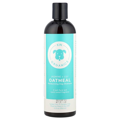 Kin+Kind, Organic Oatmeal Moisturizing Dog Shampoo, Jasmine + Lily, 12 fl oz (354 ml)