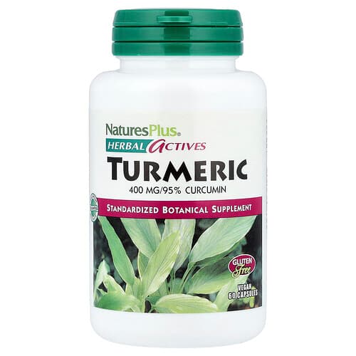 NaturesPlus, Herbal Actives, Turmeric, 400 mg, 60 Capsules