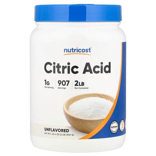 Nutricost, Citric Acid, Unflavored, 2 lb (907 g)