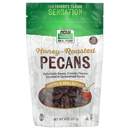 NOW Foods, Real Food, Honey Roasted Pecans, 8 oz (227 g)