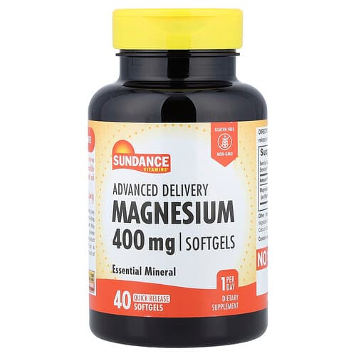 Sundance Vitamins, Advanced Delivery Magnesium, 400 mg, 40 Quick Release Softgels