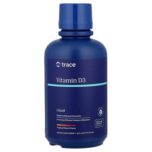 Trace, Vitamin D3 Liquid, Tropical Cherry, 16 fl oz (473 ml)