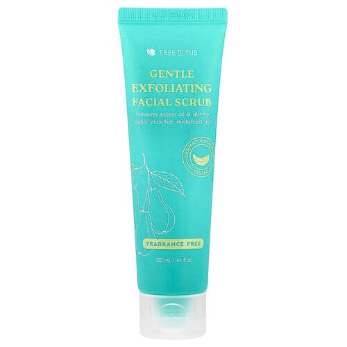 Tree To Tub, Gentle Exfoliating Facial Scrub, Fragrance Free, 4.1 fl oz (120 ml)