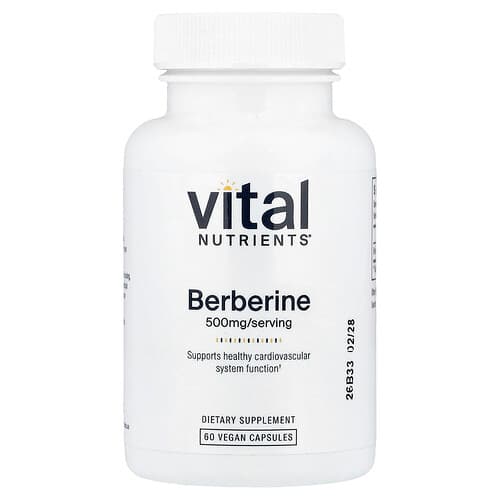 Vital Nutrients, Berberine, 500 mg, 60 Vegan Capsules