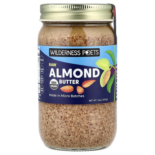 Wilderness Poets, Raw Almond Butter, 16 oz (453 g)